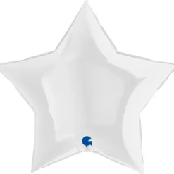 Folieballong, stjärna vit 91 cm