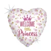 Folieballong, welcome little princess 45 cm