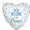 Folieballong, welcome little prince 45 cm