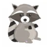 Folieballong, Woodland Racoon 91 cm