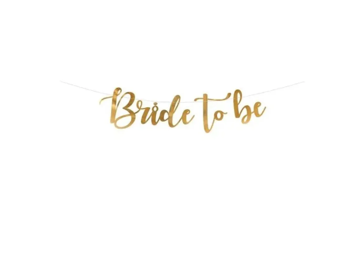 Girlang, Bride to be guld 80x19 cm