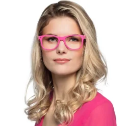 Glasögonbågar, rosa neon