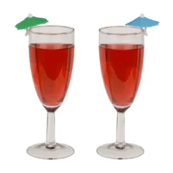 Glasmarkör, cocktailparaply 6 st