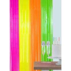 Glitterdraperi, neon 1x2 m