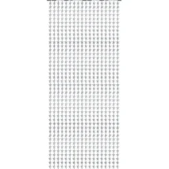 Glitterdraperi, stjärnor silver 100x245 cm