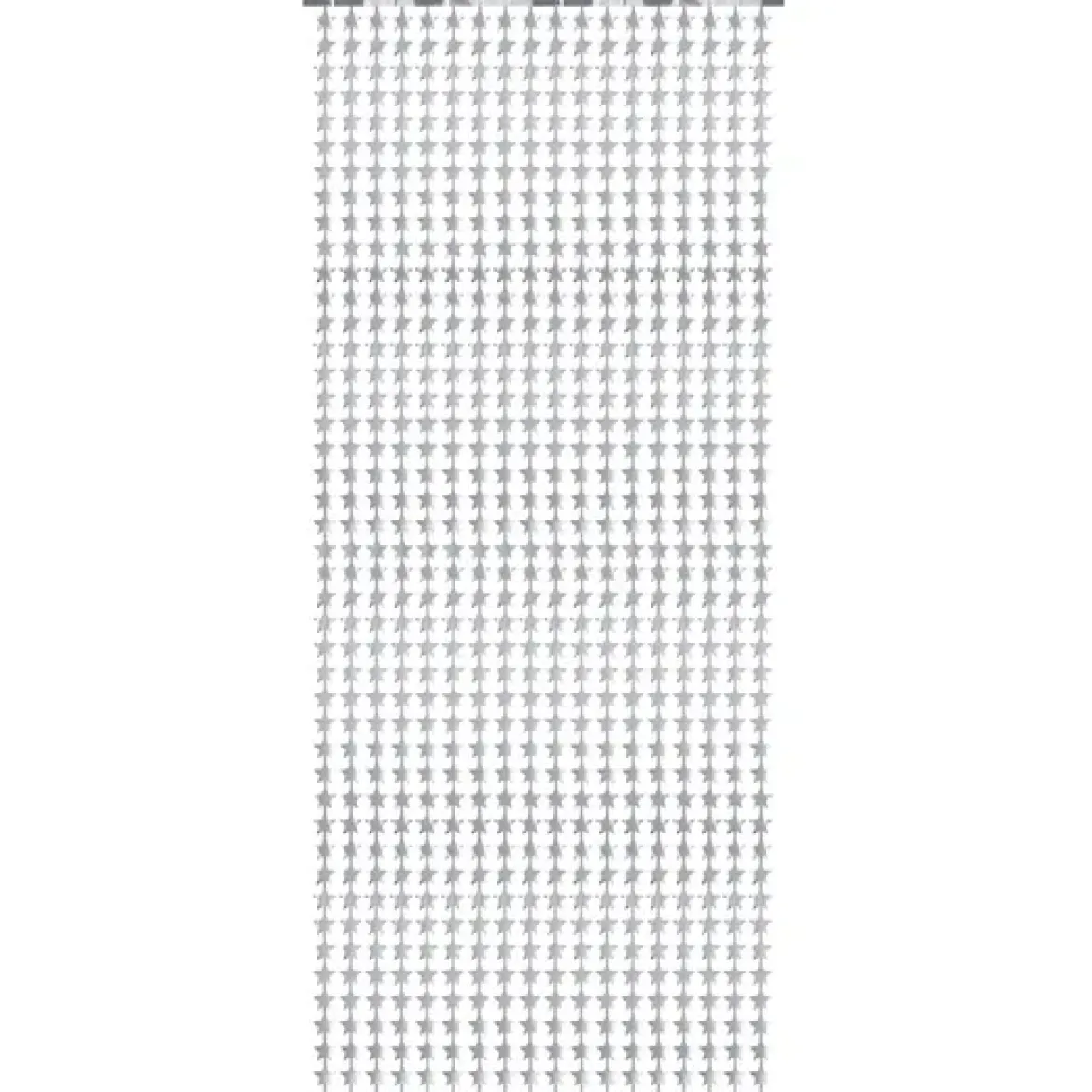 Glitterdraperi, stjärnor silver 100x245 cm