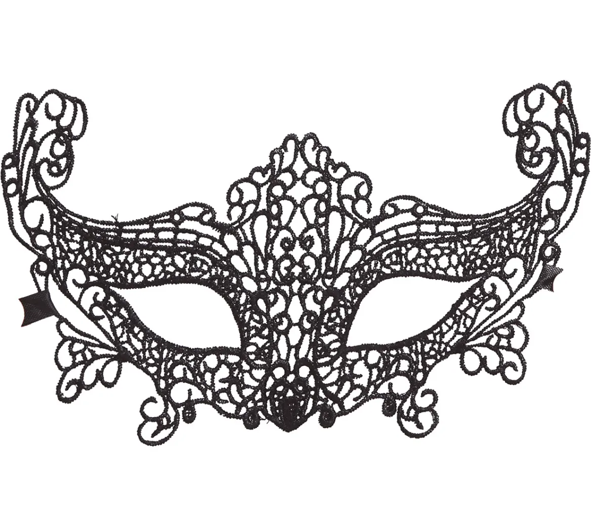 Ögonmask, Embroidered black