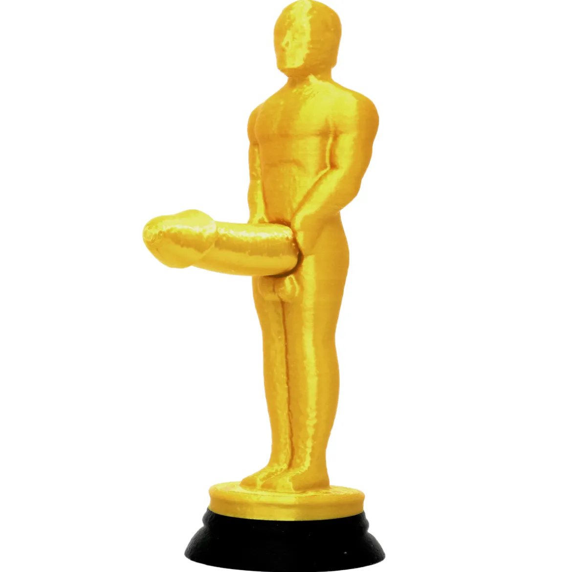 Guldstatyett, penis 20 cm