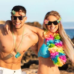 Hawaiikrans, regnbåge deluxe XL