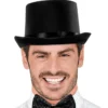 Hög hatt, satin svart