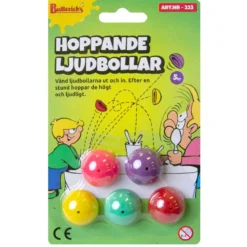 Hoppande ljudbollar 5 st