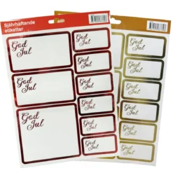 Juletiketter, god jul 9 st
