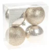 Julgranskulor, guld & silver 4 st 8 cm