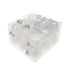 Julgranskulor, snöglitter 18 st