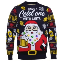 Jultröja, have a cold one with santa LED XS