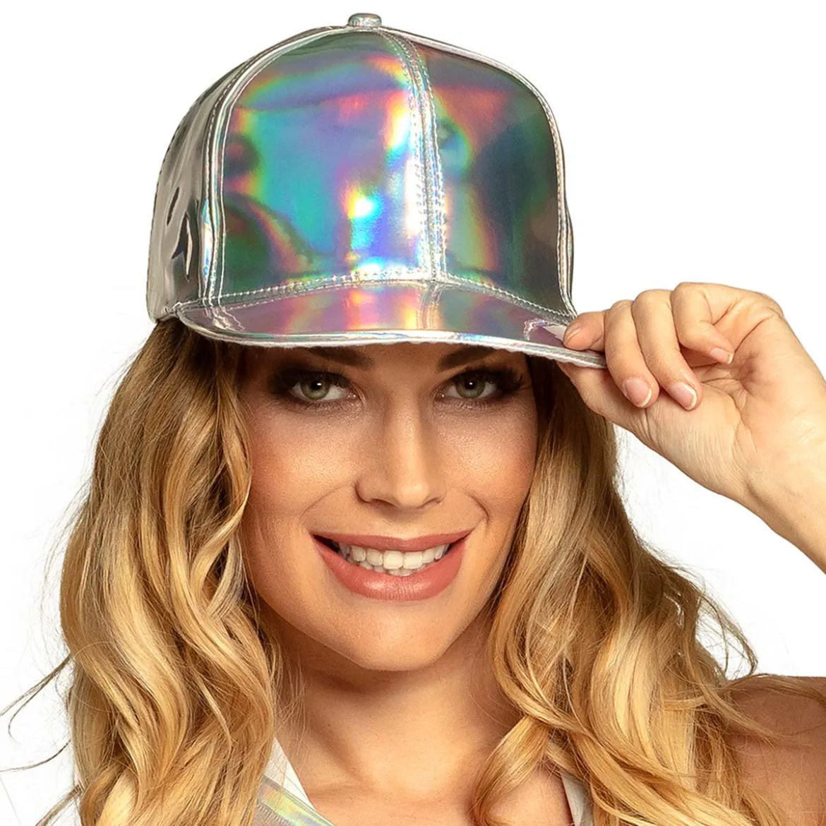 Keps, metallic silver