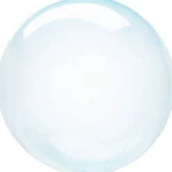Klotballong, transparent blå 40 cm