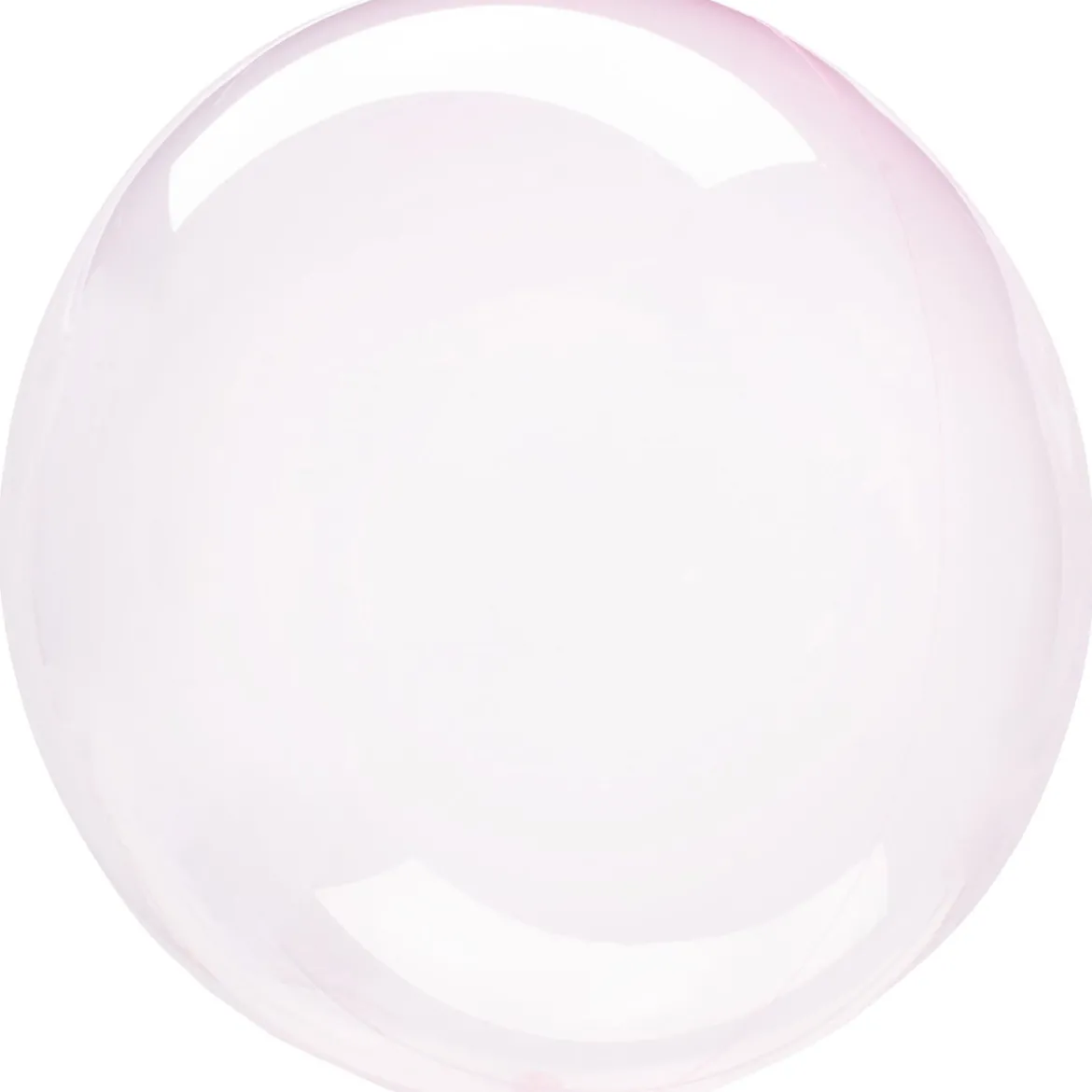 Klotballong, transparent ljusrosa 40 cm