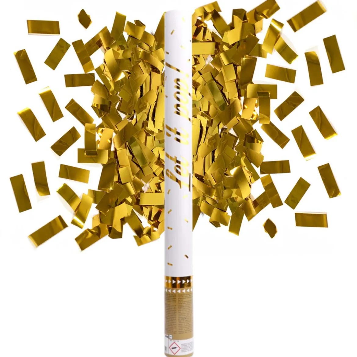 Konfettibomb, guld 60 cm (folie)