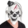 Latexmask, killer clown svart/vit