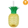 LED-drinkglas med sugrör, ananas 50 cl