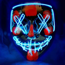 LED-mask, scary blå