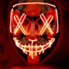 LED-mask, scary röd