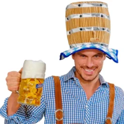 Ölhatt, öltunna blå/vit