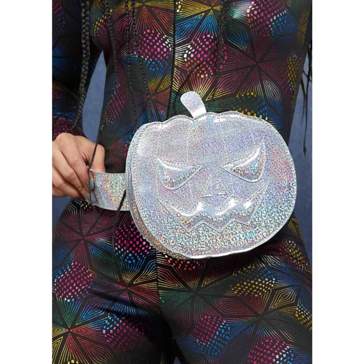 Midjeväska, Fever holographic pumpkin bum bag silver