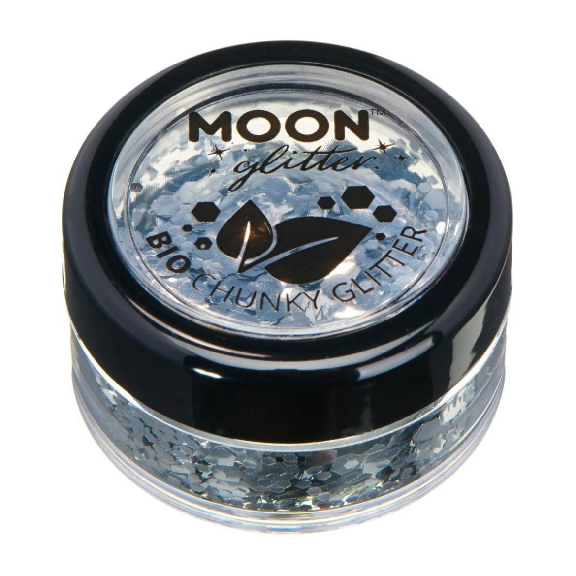 Moon Glitter Bio Chunky Glitter, silver 3 g