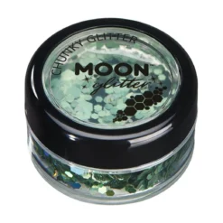 Moon Glitter Holographic Chunky Glitter, green 3 g