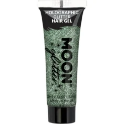 Moon Glitter Holographic Glitter Hair Gel, green 20 ml