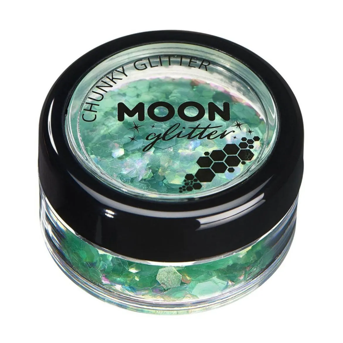 Moon Glitter Iridescent Chunky Glitter, green 3 g