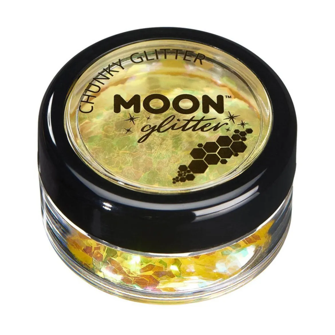 Moon Glitter Iridescent Chunky Glitter, yellow 3 g