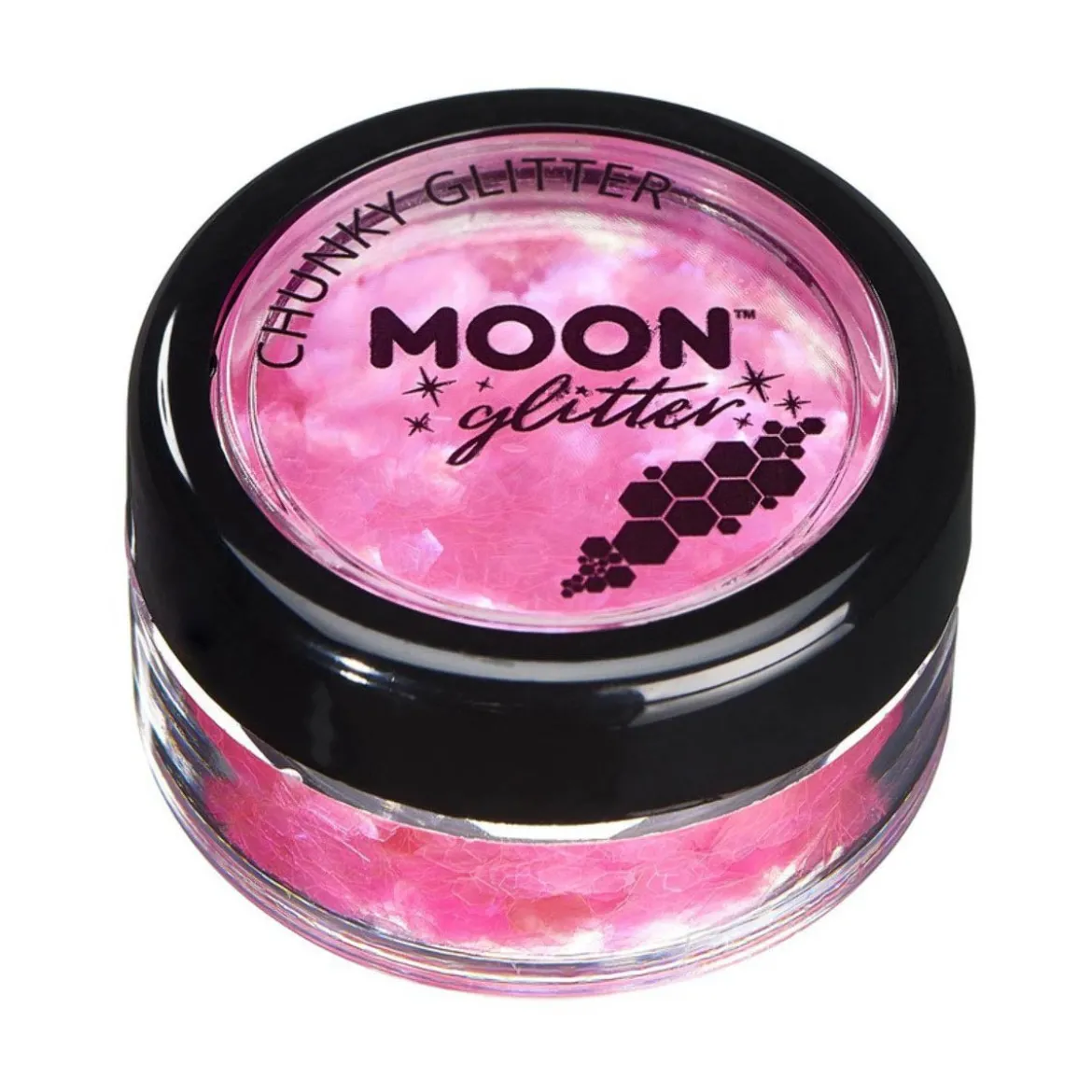 Moon Glitter Iridescent Chunky Glitter, pink 3 g