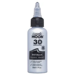Moon Textilfärg 3D självlysande, metallic silver 30 ml