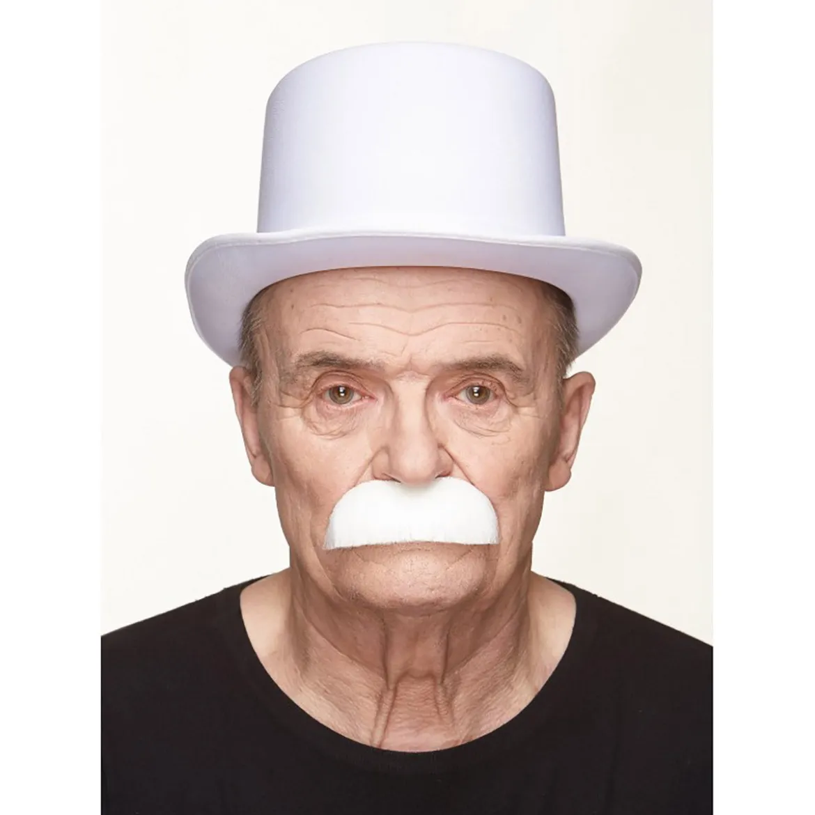 Mustasch, barkeep vit