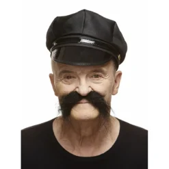 Mustasch, biker svart