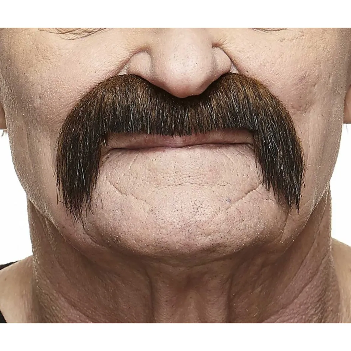 Mustasch, cowboy brun/grå