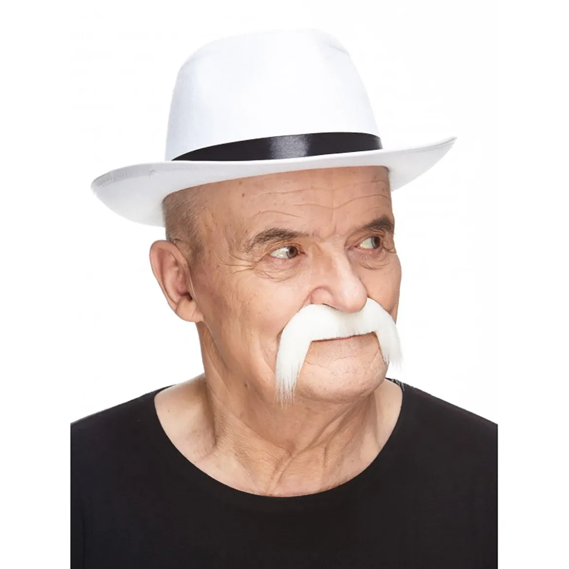 Mustasch, cowboy vit