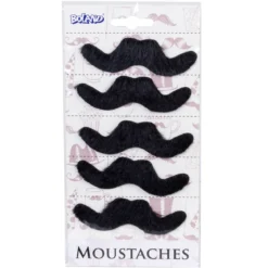 Mustascher, svart 5 st
