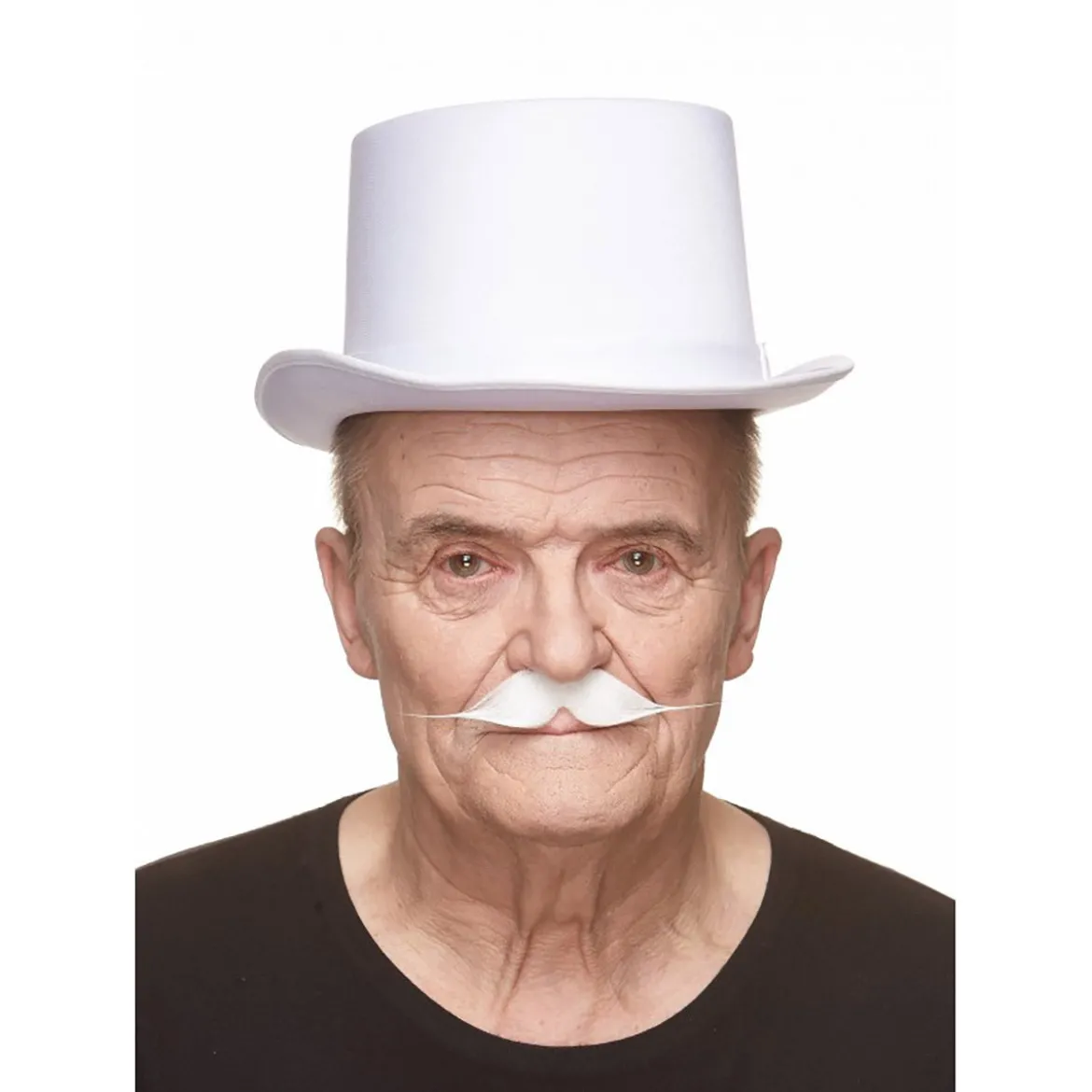 Mustasch, gentleman vit