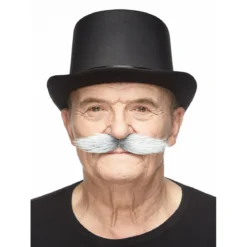 Mustasch, klondike grå/vit