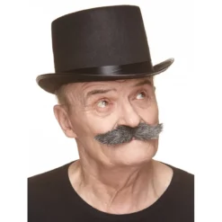 Mustasch, klondike svart/vit