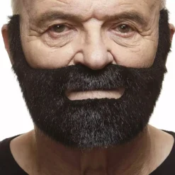 Mustasch med skägg, fisherman svart
