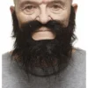 Mustasch med skägg, piomeer svart
