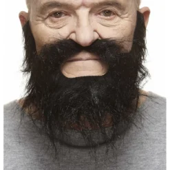 Mustasch med skägg, piomeer svart
