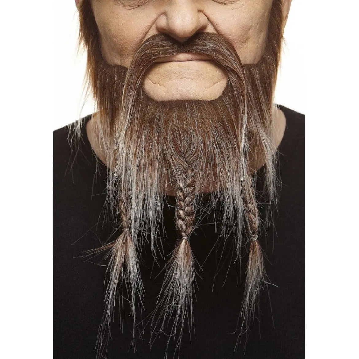 Mustasch med skägg, viking brun/grå