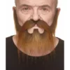 Mustasch med skägg, western brun