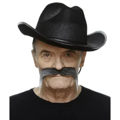 Mustasch, outlaw svart/vit